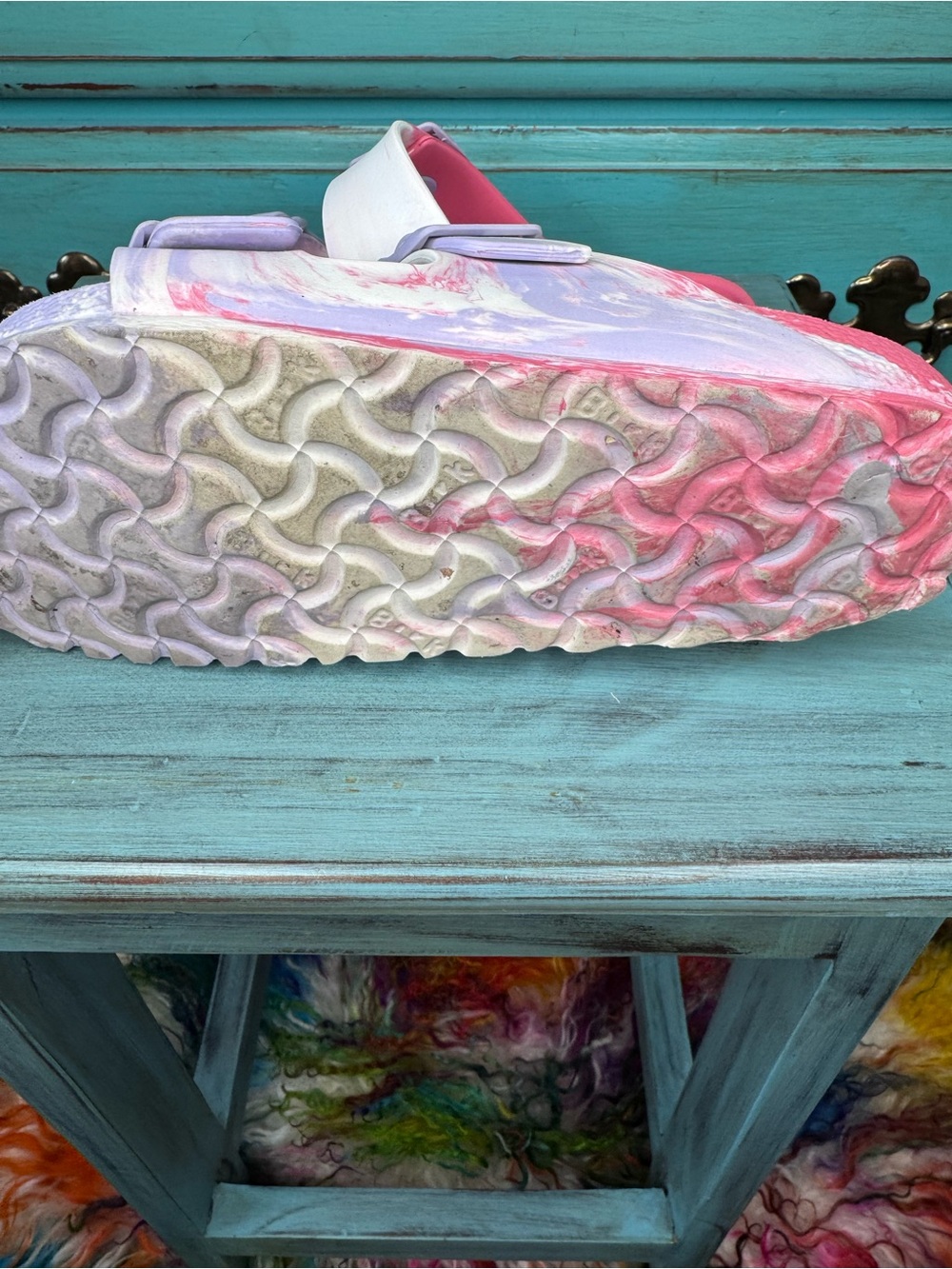 Birkenstock Two-Strap Sandals - Lavender, Pink & White - Picture 5 of 5